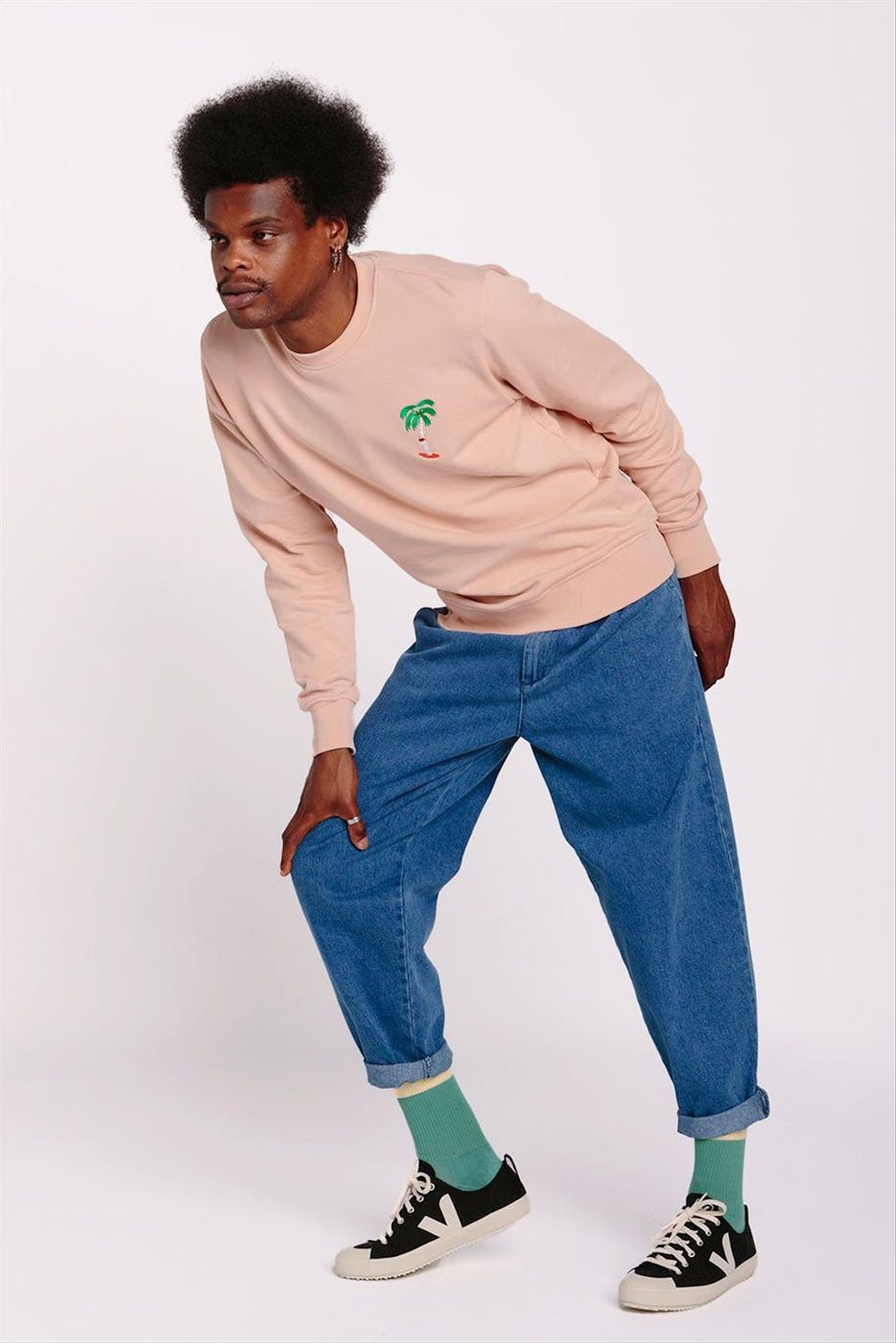 OLOW - Donkerroze Skatepalm sweater