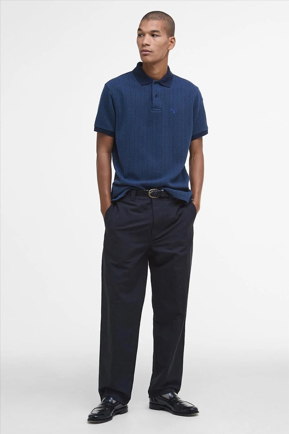 Barbour - Donkerblauwe Harworth polo
