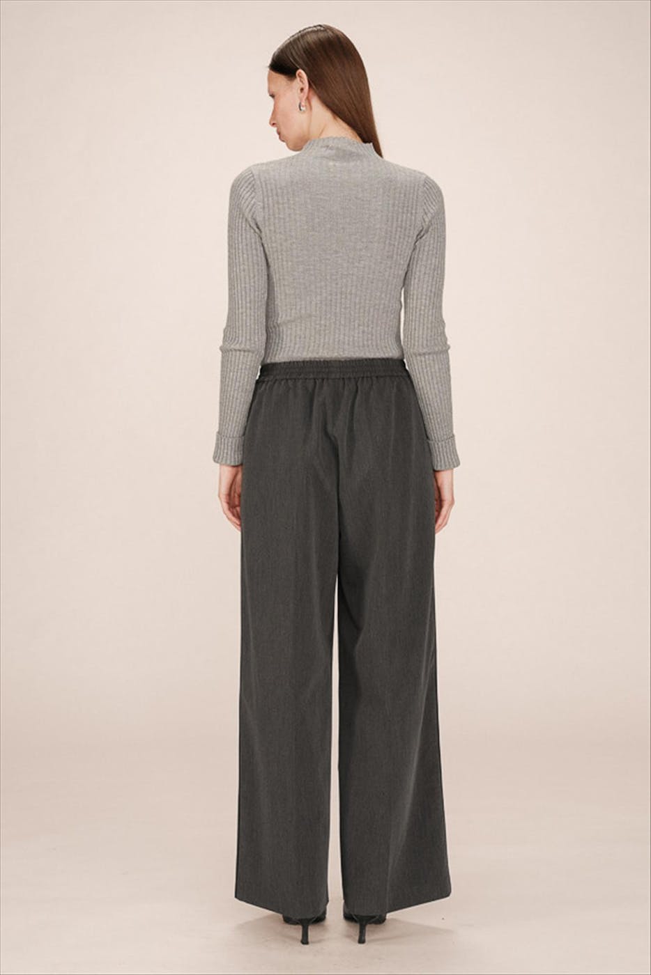 Grace & Mila - Donkergrijze Sweeney broek