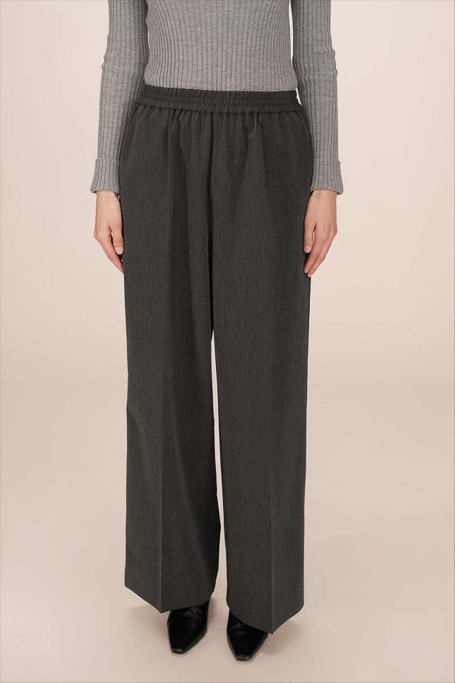 Grace & Mila - Donkergrijze Sweeney broek