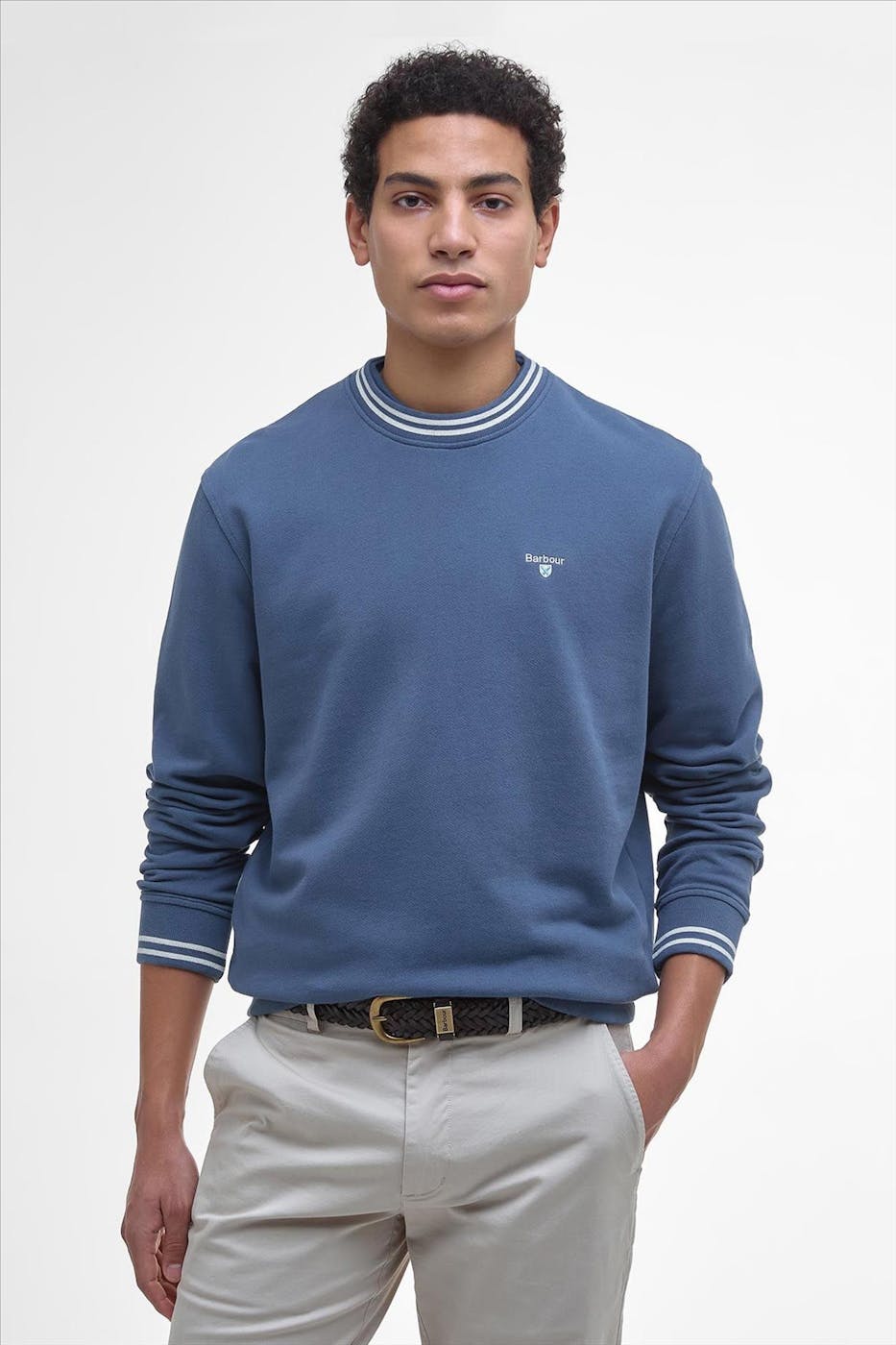 Barbour - Blauwe Rosford sweater