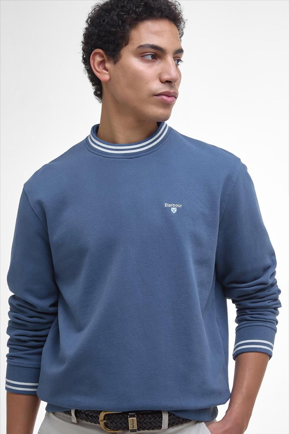 Barbour - Blauwe Rosford sweater