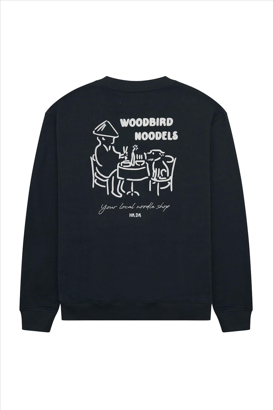 WOODBIRD - Donkerblauwe Cane Noodle sweater