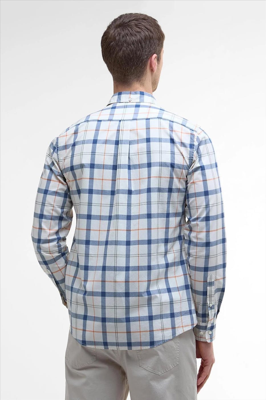 Barbour - Ecru-Blauw Rawley hemd