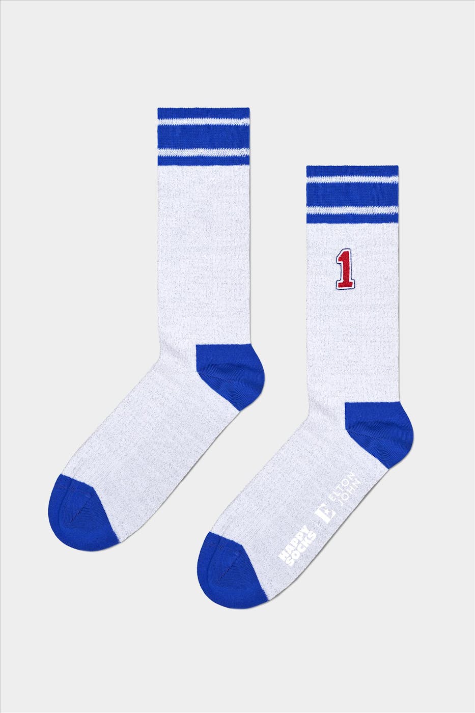 Happy Socks - Zilver Elton John Stadium sokken, maat: 41-46