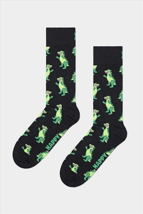 Happy Socks - Zwarte Inflatable Dino sokken, maat: 41-46