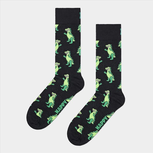 Happy Socks - Zwarte Inflatable Dino sokken, maat: 41-46