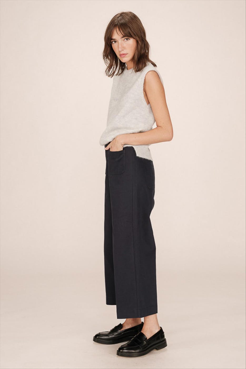 Grace & Mila - Donkerblauwe Sole broek
