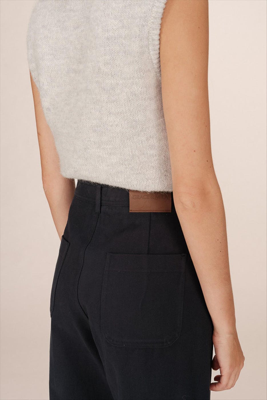 Grace & Mila - Donkerblauwe Sole broek