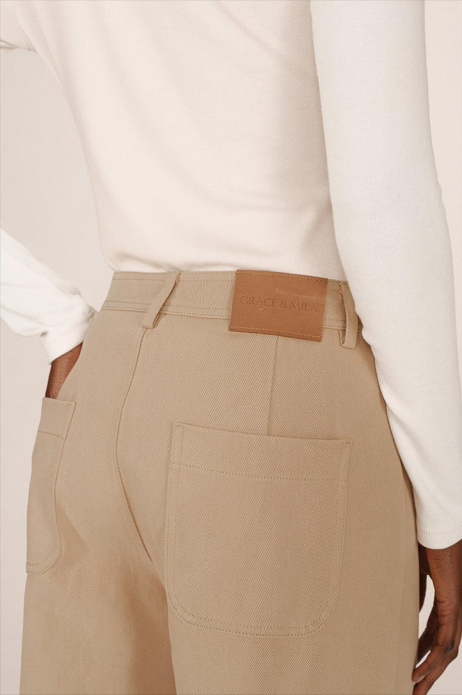 Grace & Mila - Beige Sole broek