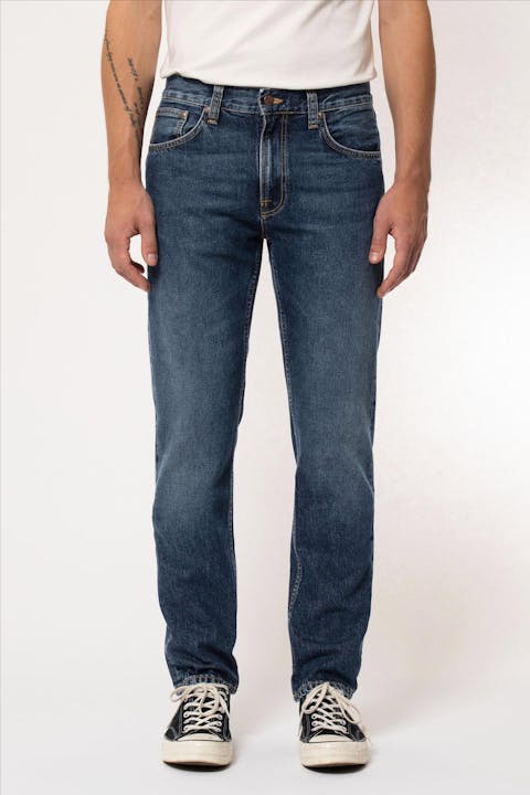Nudie Jeans Co. - Donkerblauwe Gritty Jackson regular jeans
