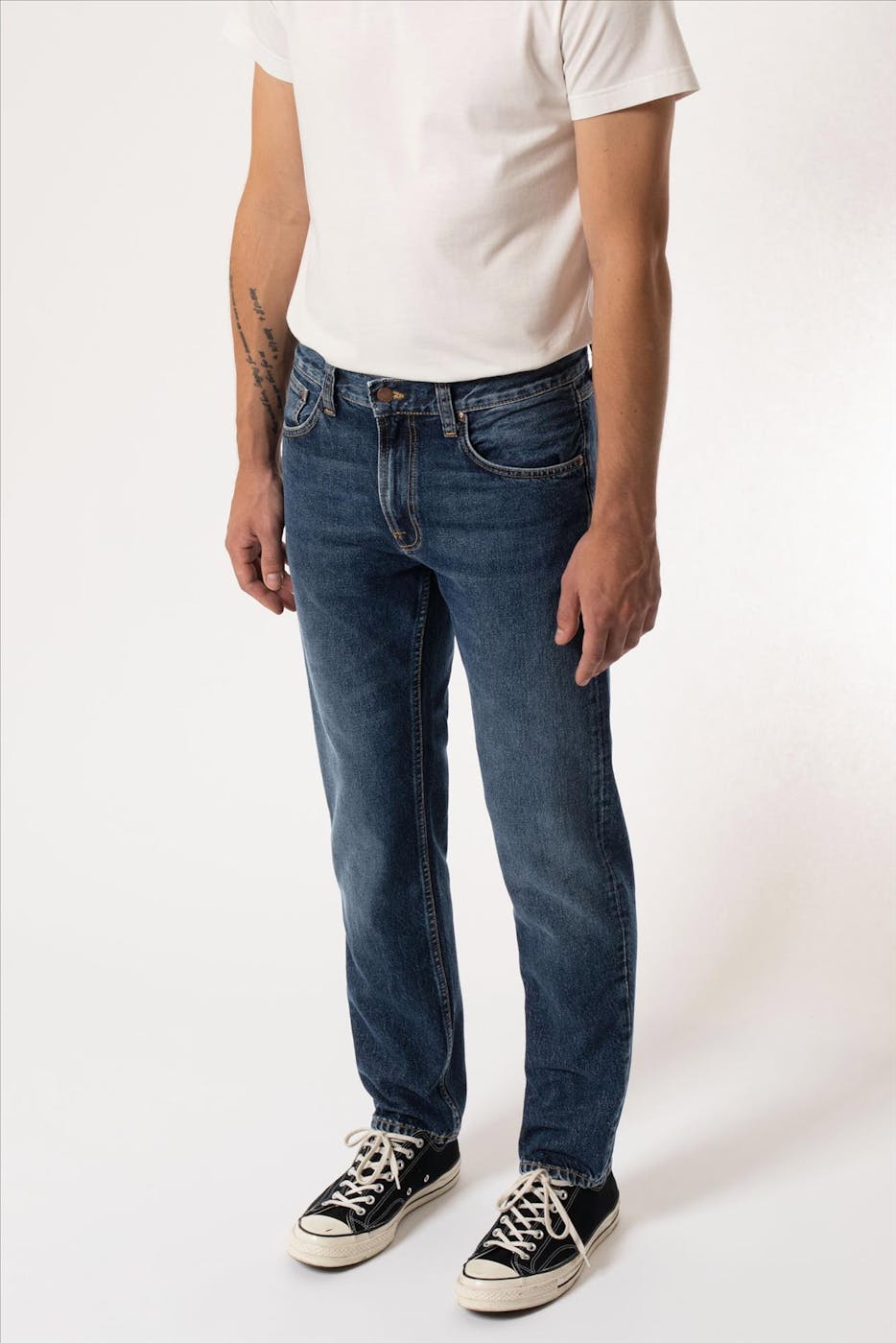 Nudie Jeans Co. - Donkerblauwe Gritty Jackson regular jeans