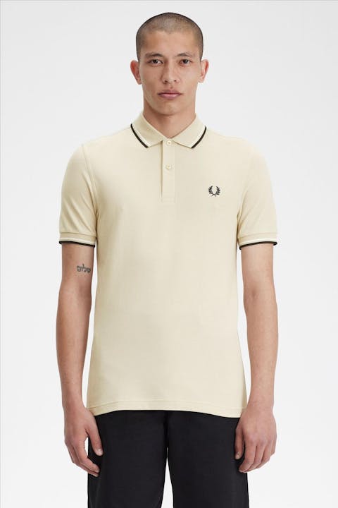 Fred Perry - Biege-Zwarte Twin Tipped polo