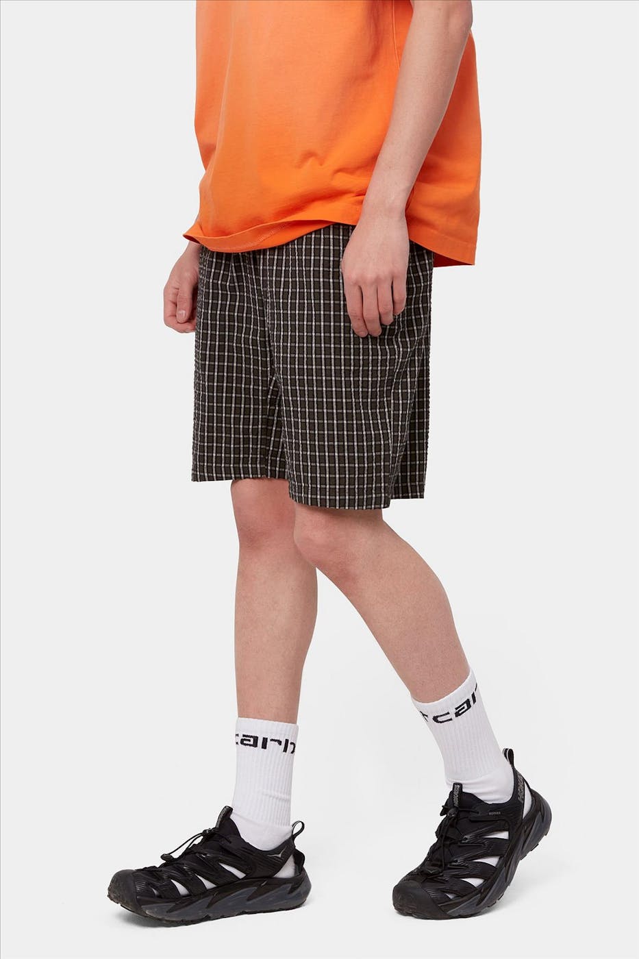 Carhartt WIP - Kaki geruite Dryden short