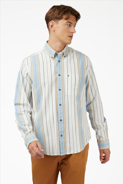 Ben Sherman - Ecru Pastel Stripe hemd