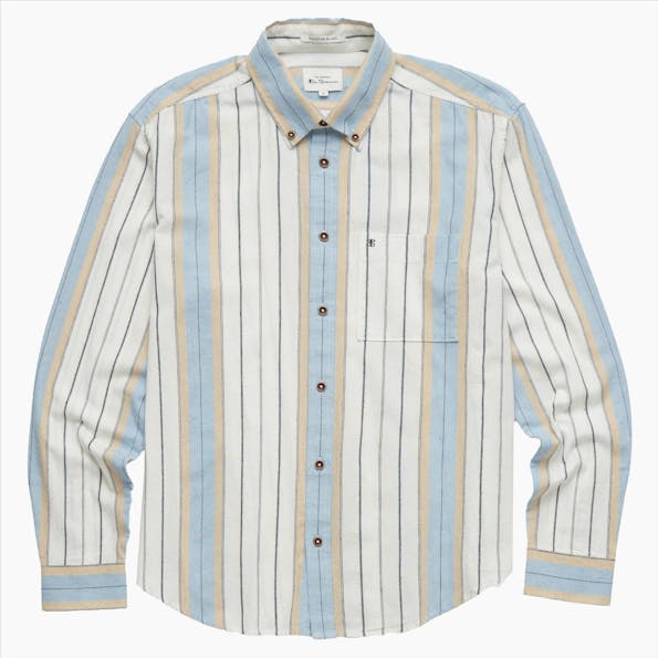Ben Sherman - Ecru Pastel Stripe hemd