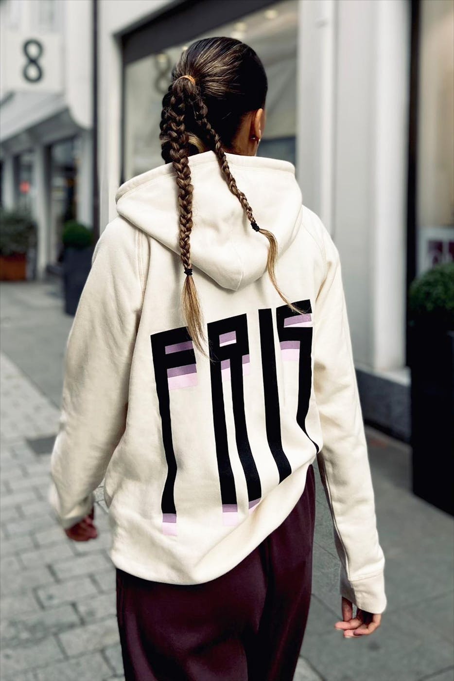Brooklyn - Ecru Fris hoodie