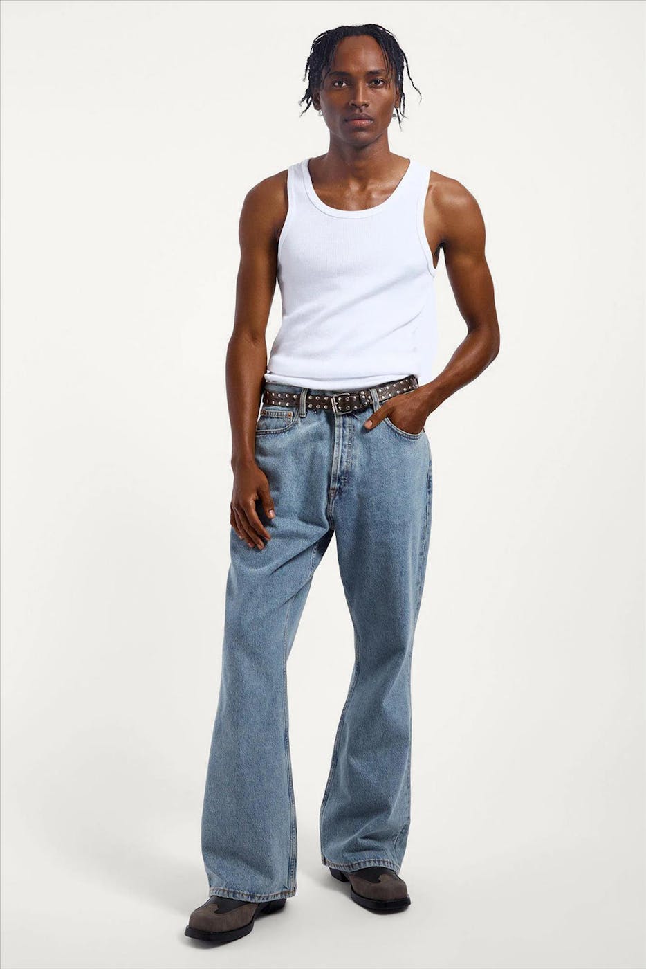 Dr. Denim - Retro Blauwe Rift relaxed jeans