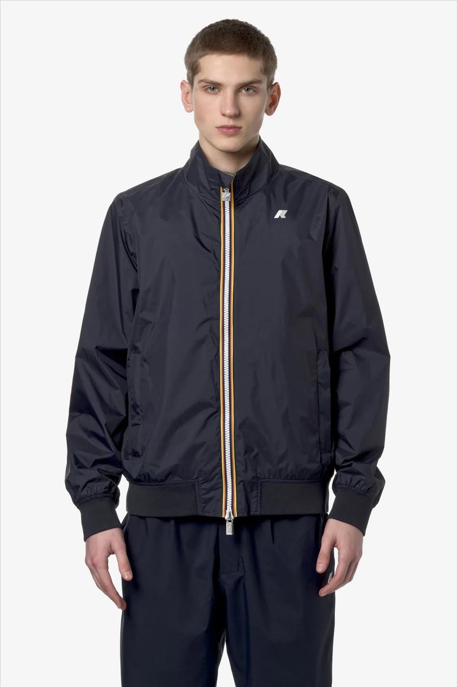 K-Way - Donkerblauwe-Kaki Arsene Plus Double bomberjas