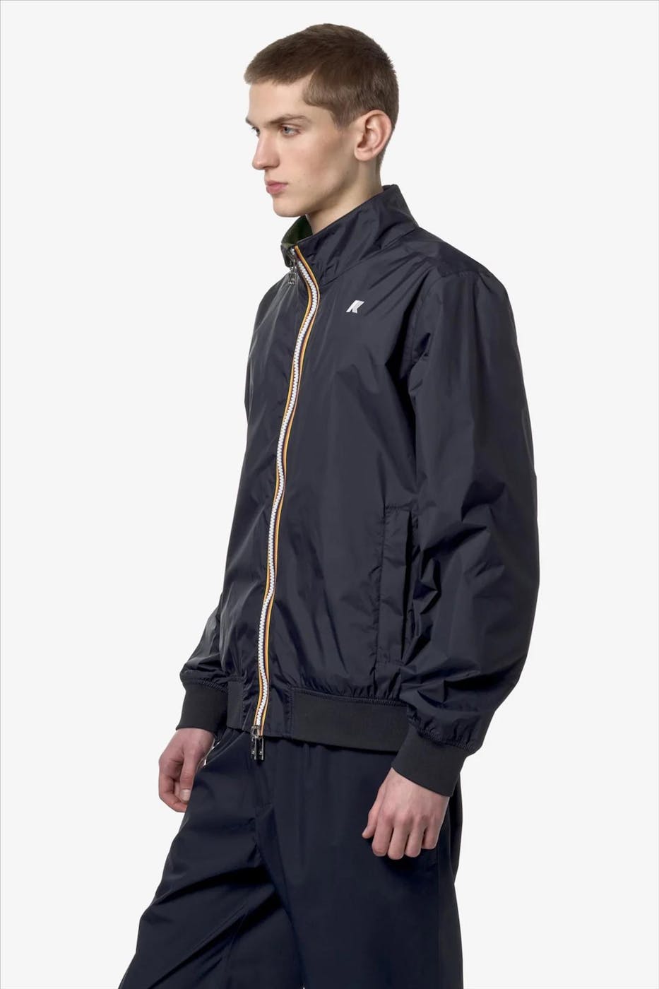 K-Way - Donkerblauwe-Kaki Arsene Plus Double bomberjas