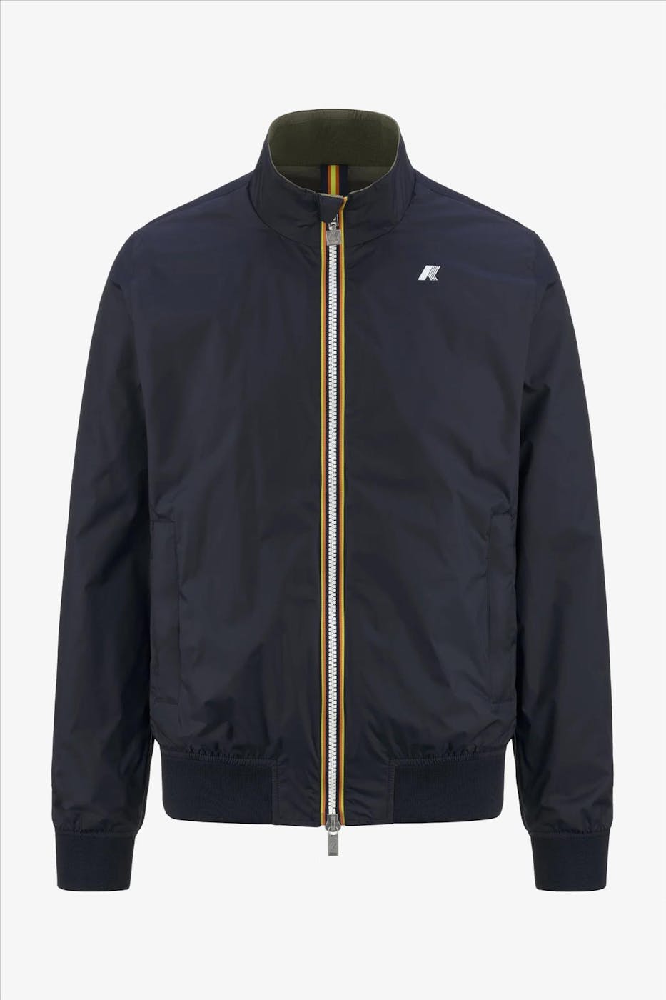 K-Way - Donkerblauwe-Kaki Arsene Plus Double bomberjas