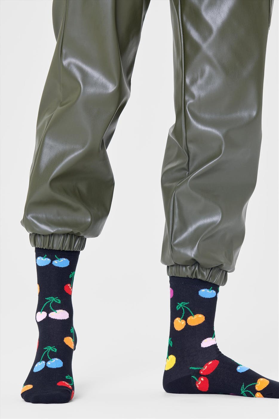 Happy Socks - Zwarte Cherry sokken, maat: 36-40
