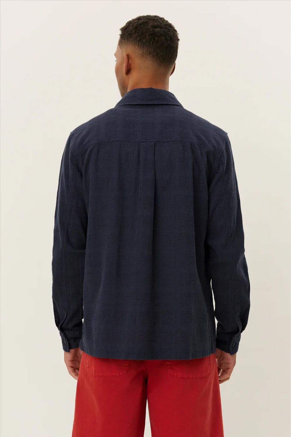 LES DEUX - Donkerblauw Charlie hemd