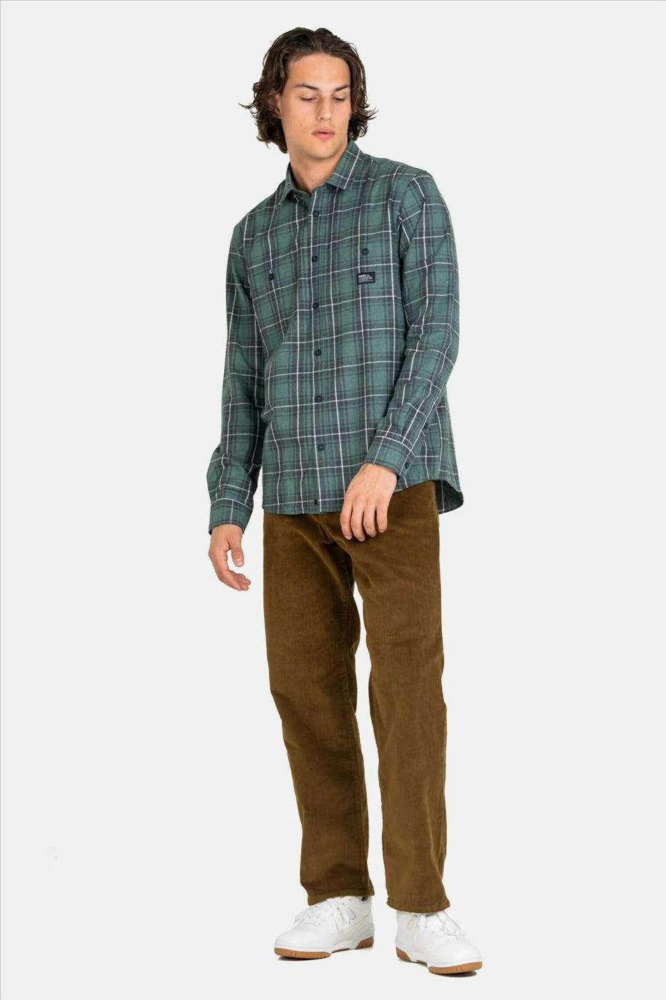 Reell - Donkerbruine Solid loose tapered broek