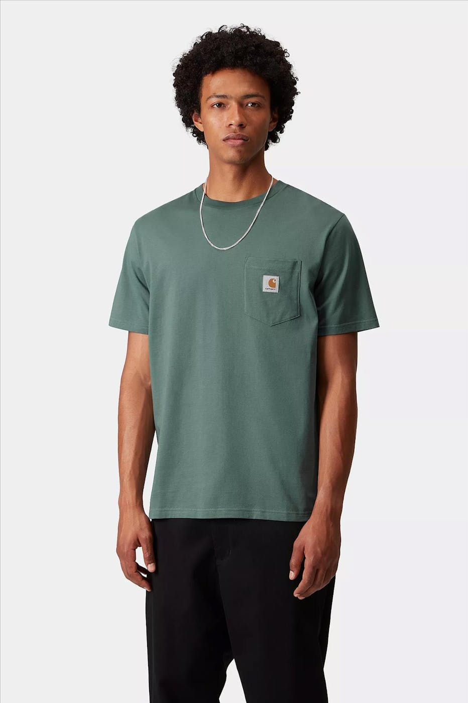 Carhartt WIP - Petrolgroene Pocket T-shirt