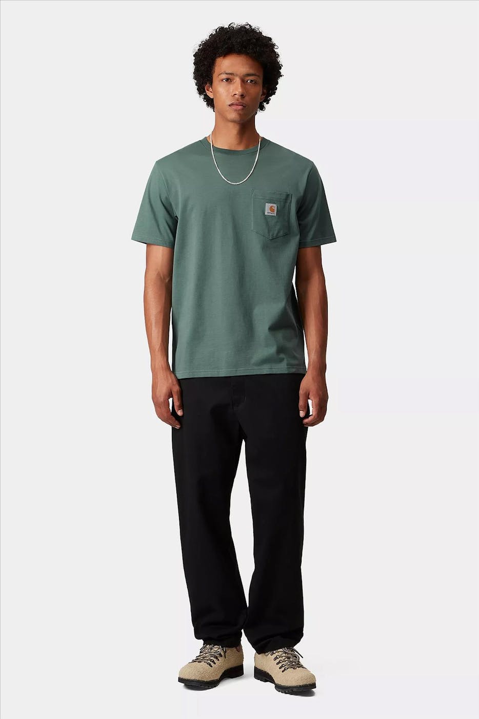 Carhartt WIP - Petrolgroene Pocket T-shirt