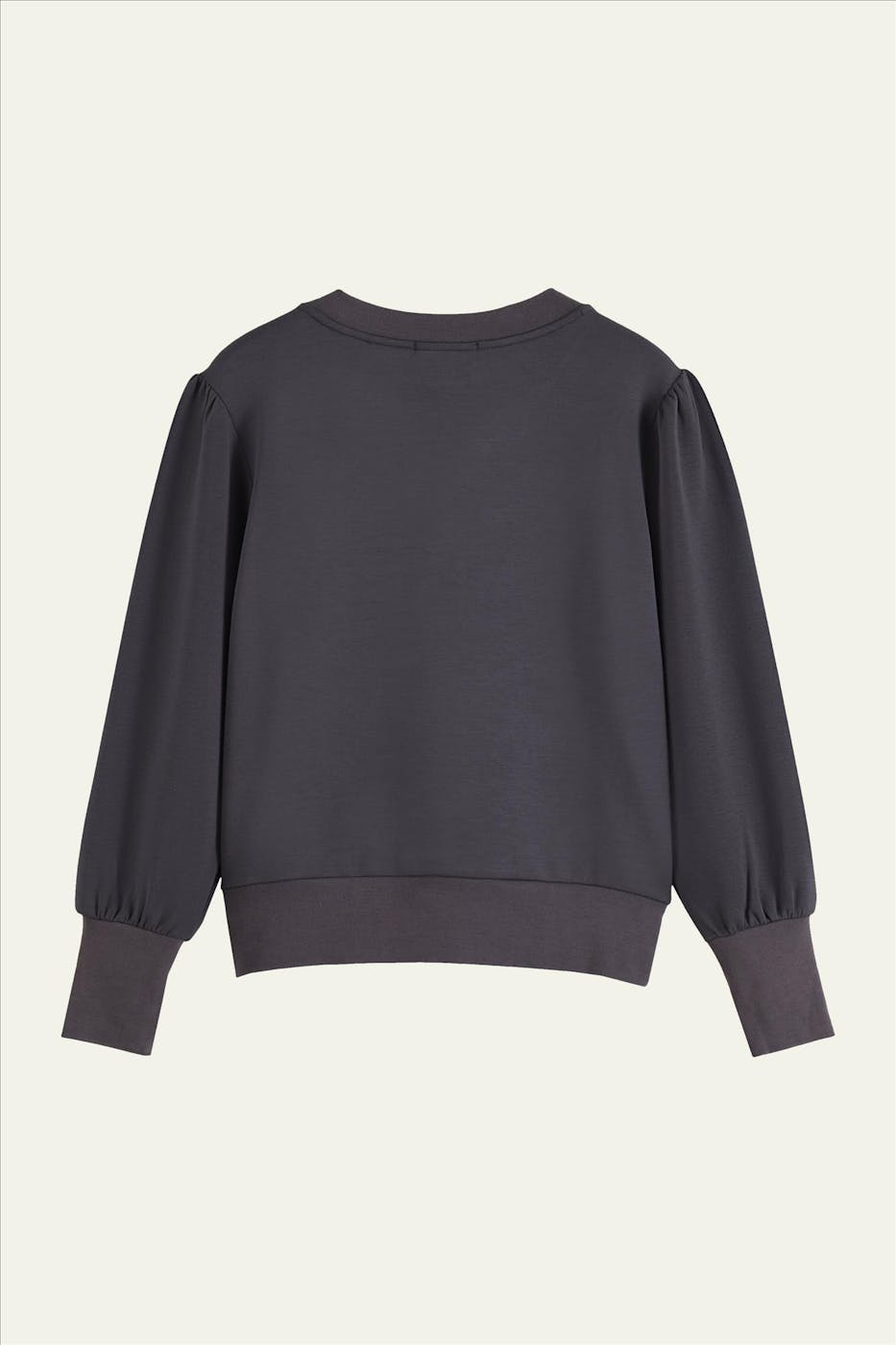 Scotch & Soda - Donkergrijze Ruched sweater