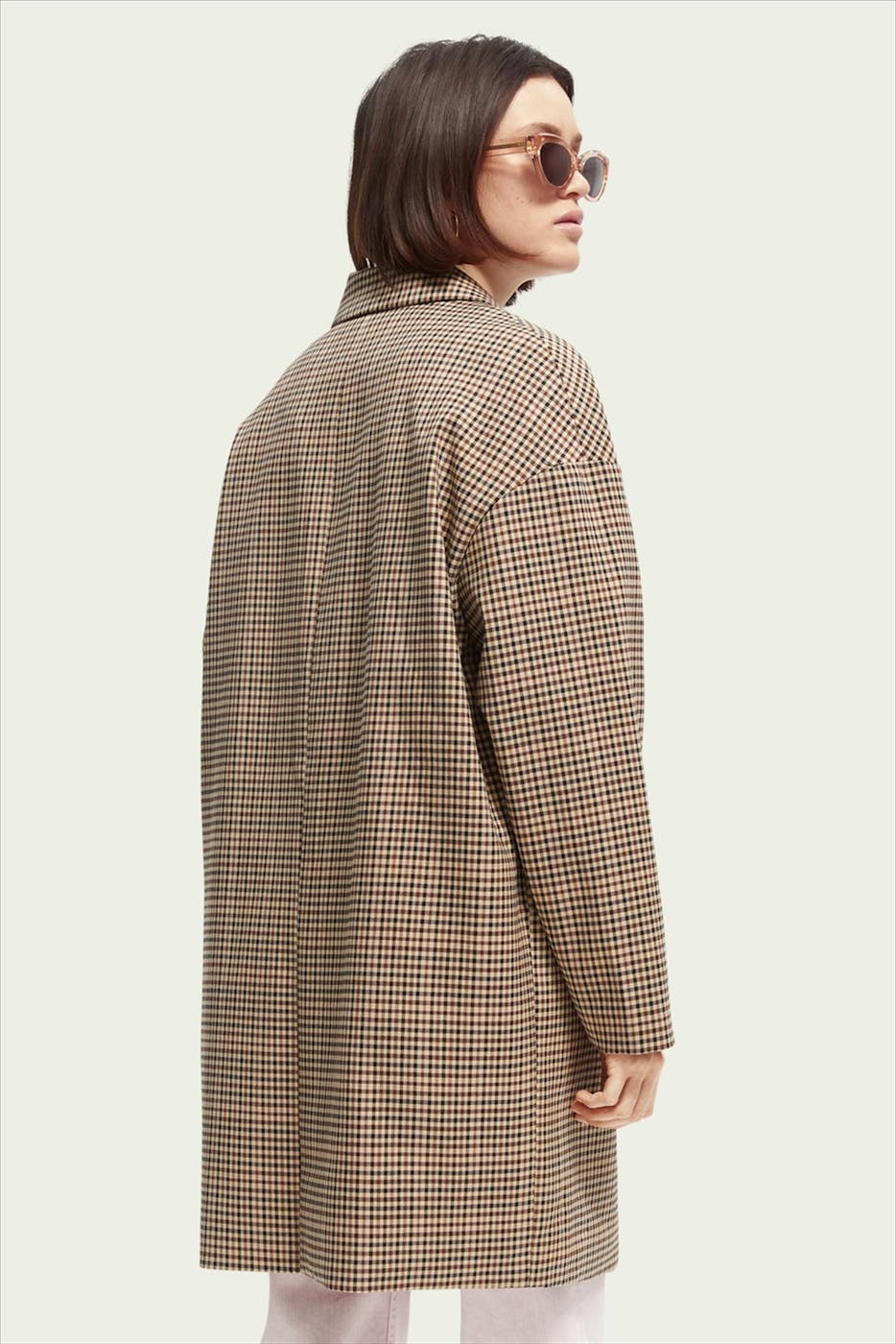 Scotch & Soda - Beige Double-Breasted Oversized mantel