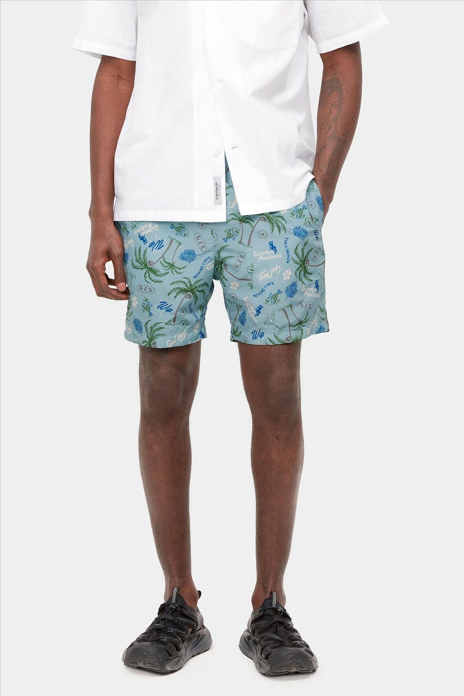 Carhartt WIP - Blauwe Palmboom Drift zwemshort