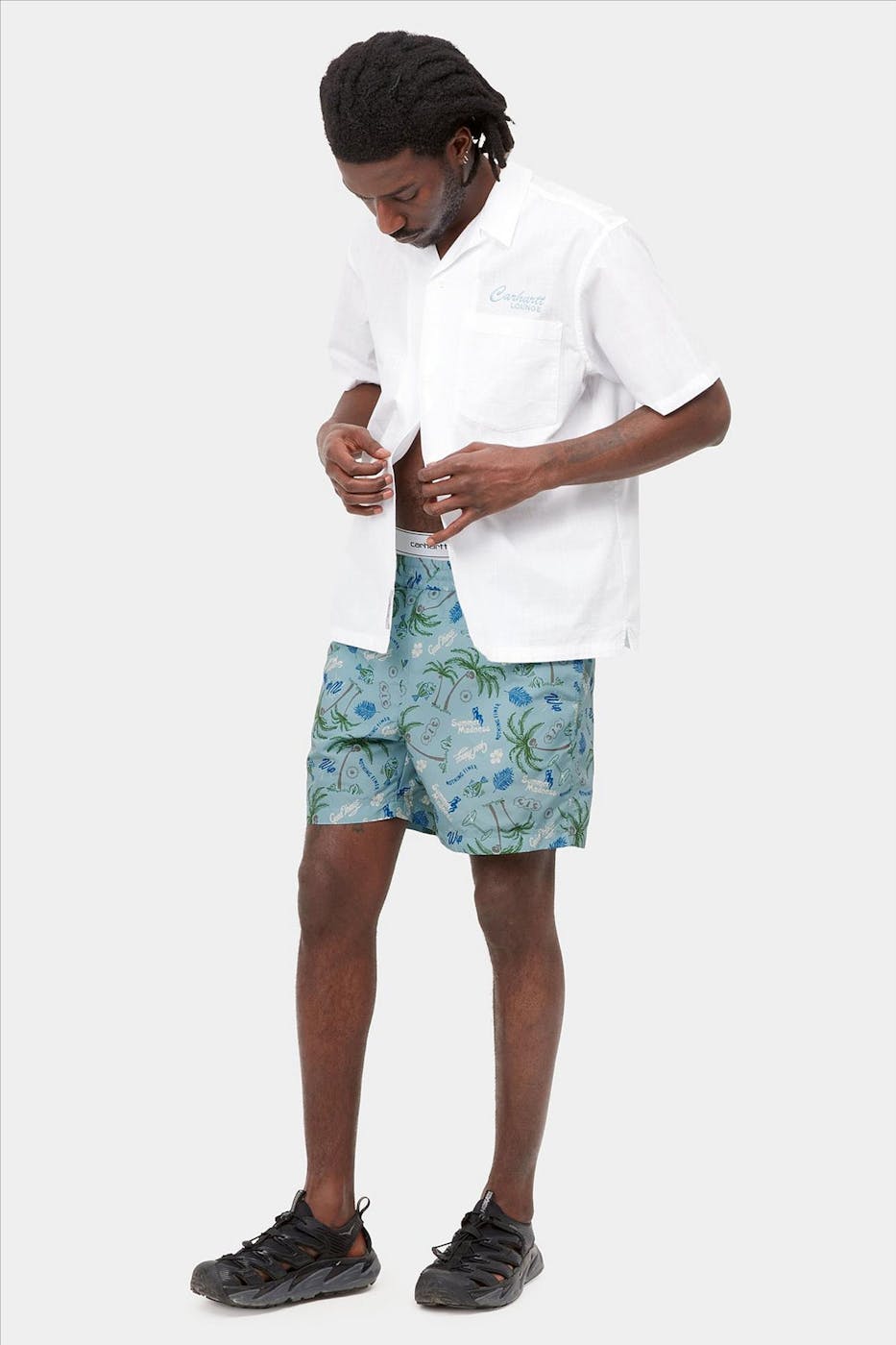 Carhartt WIP - Blauwe Palmboom Drift zwemshort