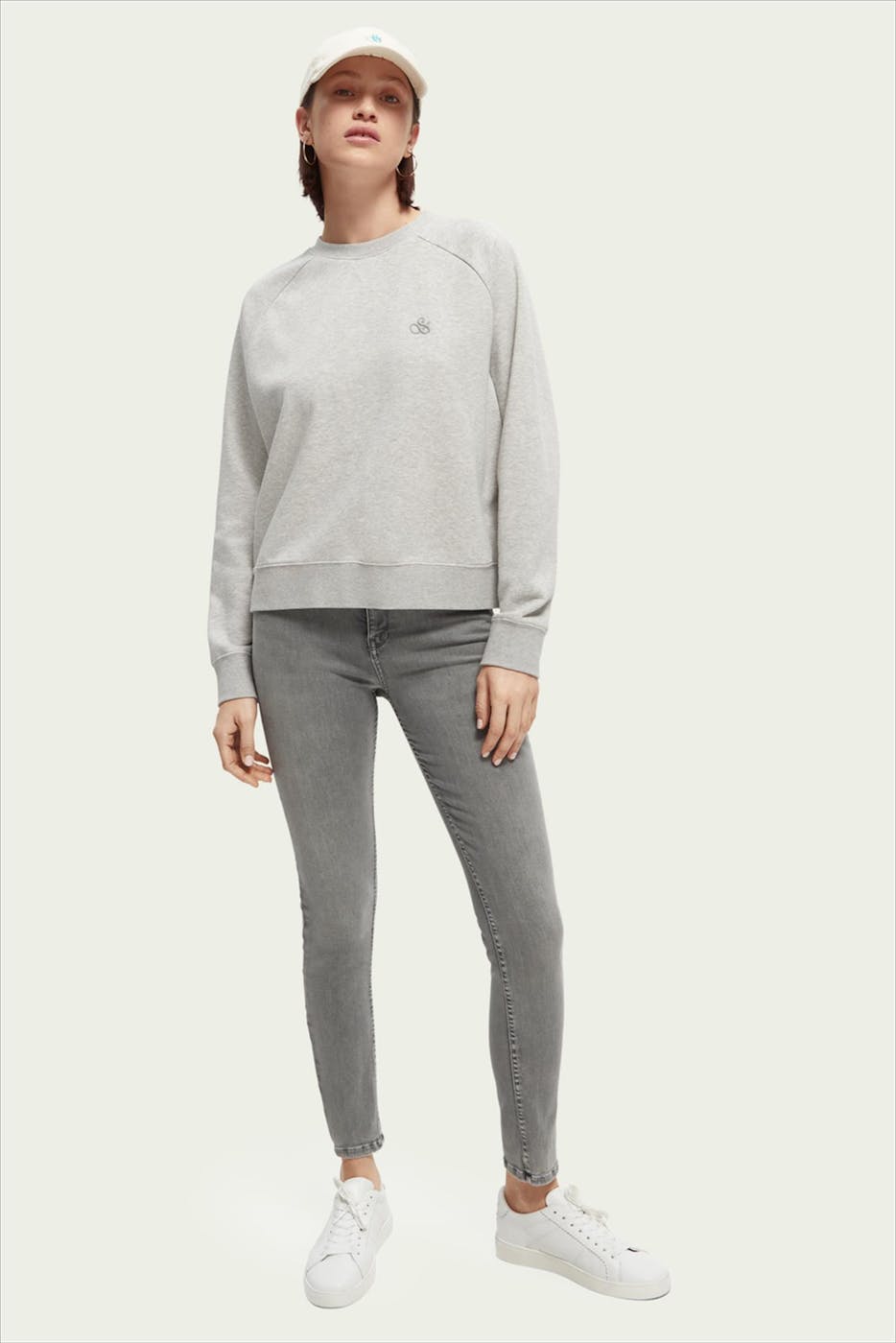 Scotch & Soda - Grijze High Rise Skinny jeans