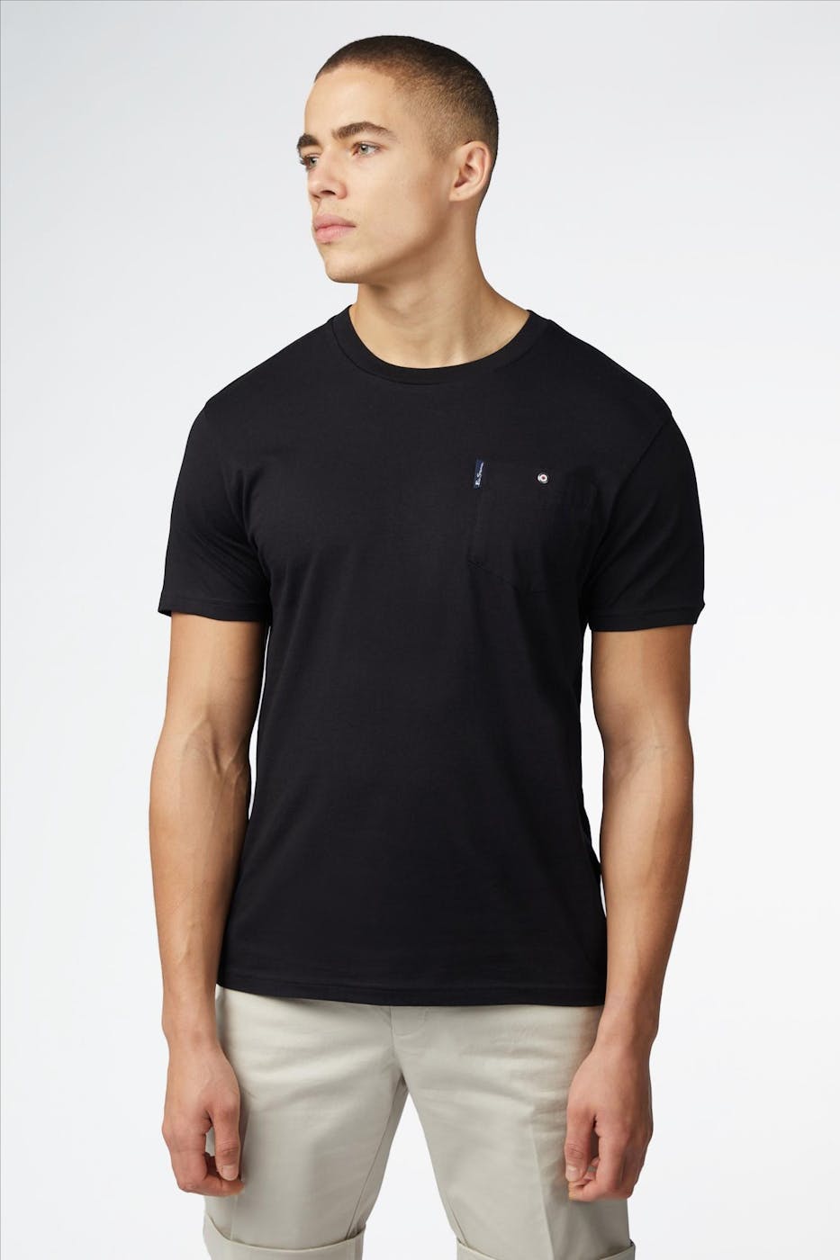 Ben Sherman - Zwarte Signature Pocket T-shirt