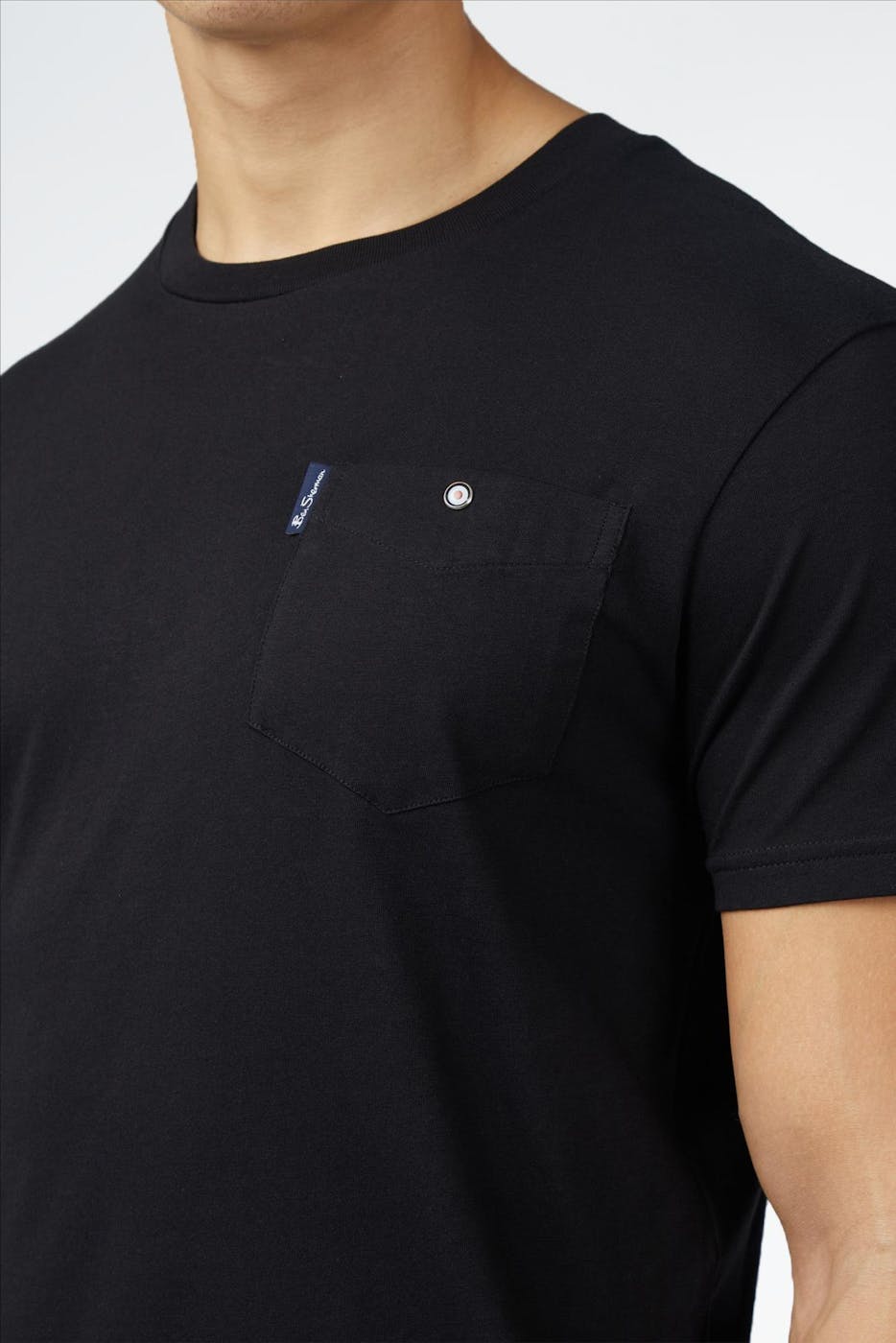 Ben Sherman - Zwarte Signature Pocket T-shirt
