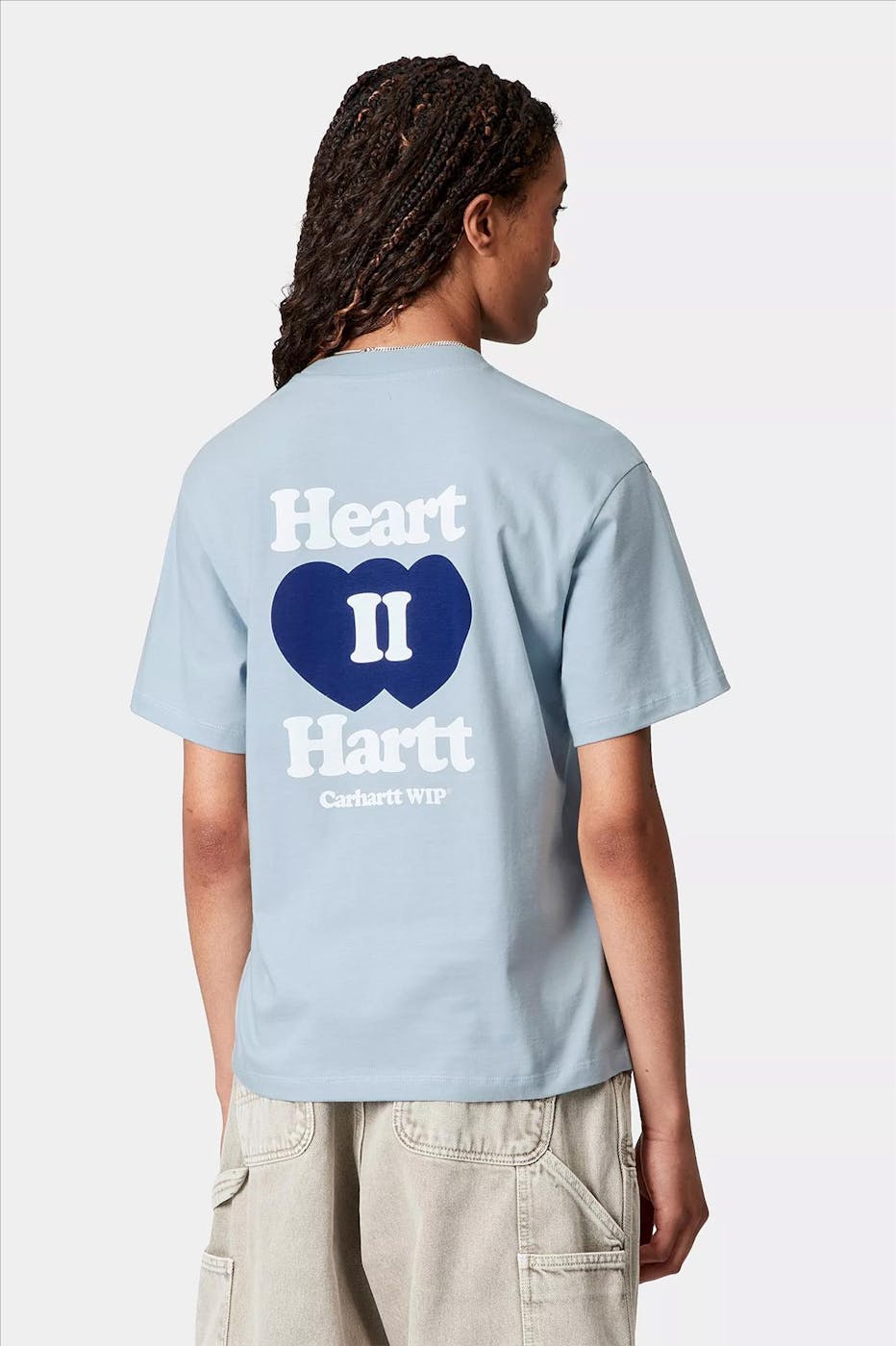 Carhartt WIP - Lichtblauwe Heart II Hartt T-shirt