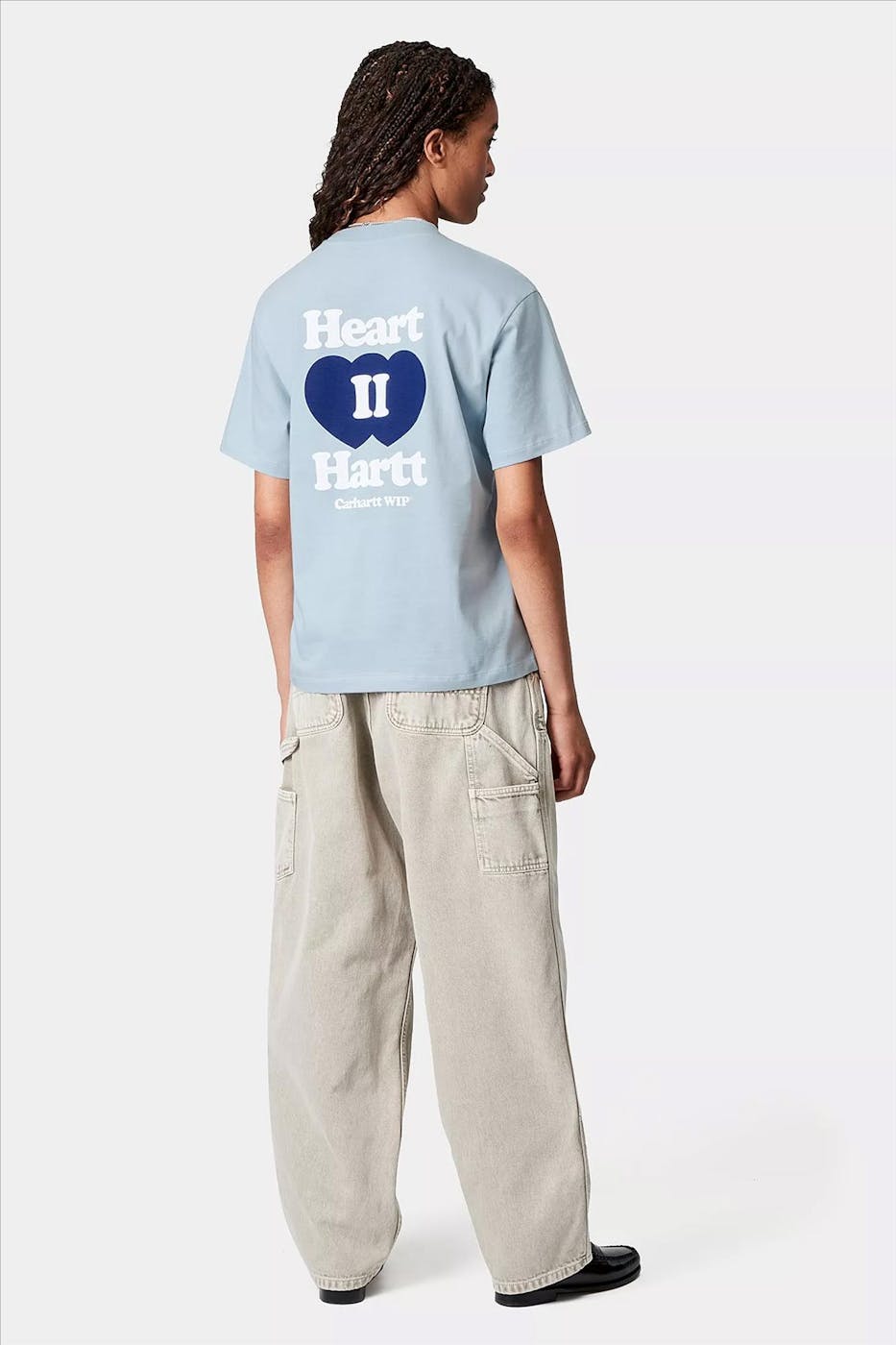 Carhartt WIP - Lichtblauwe Heart II Hartt T-shirt