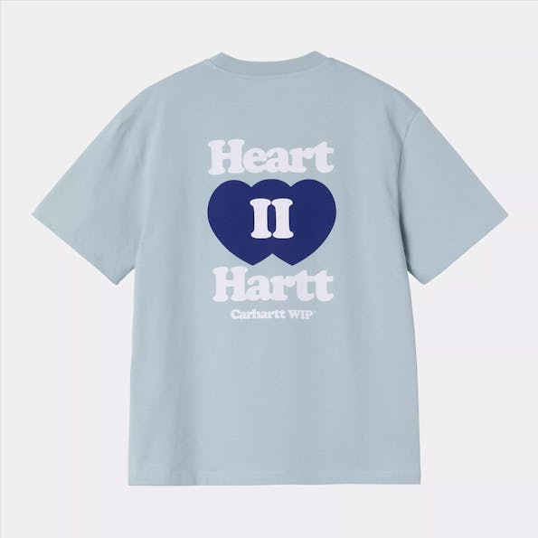 Carhartt WIP - Lichtblauwe Heart II Hartt T-shirt