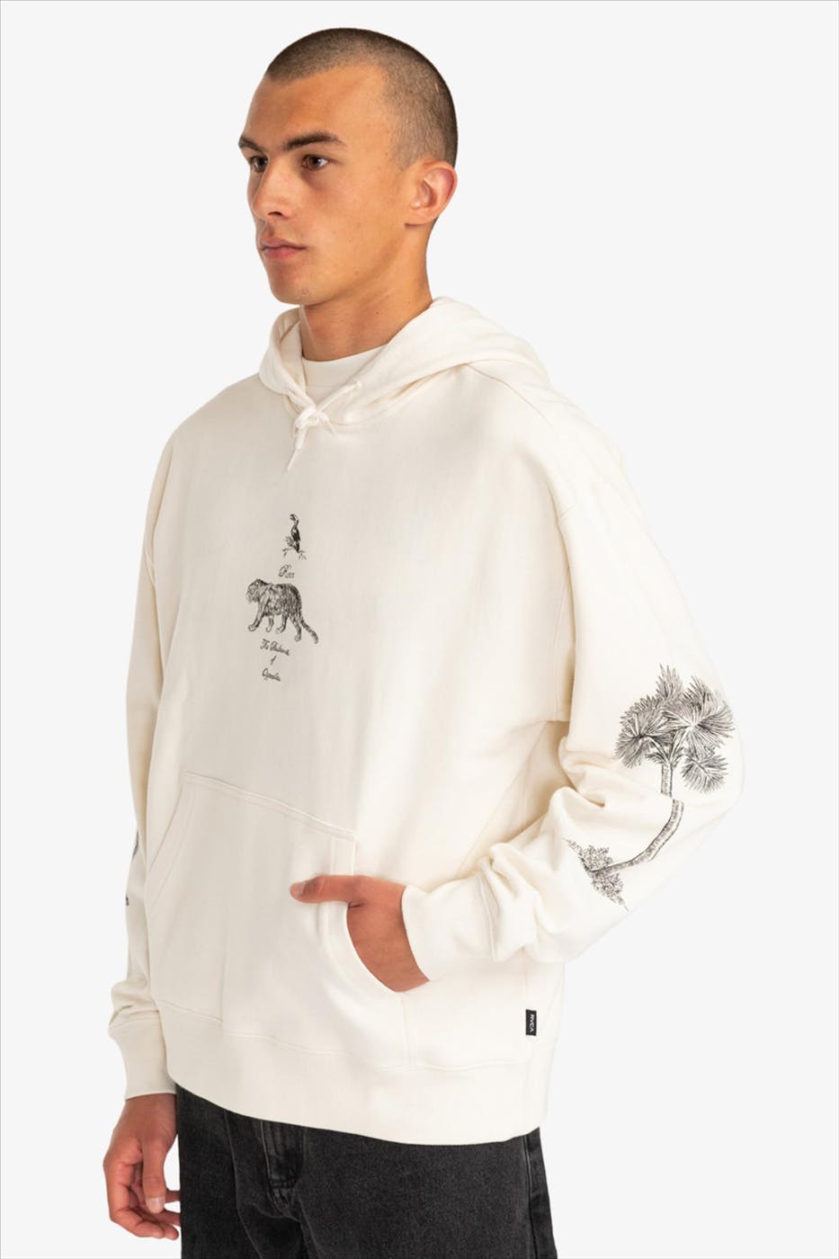 RVCA - Ecru Tiger Style hoodie