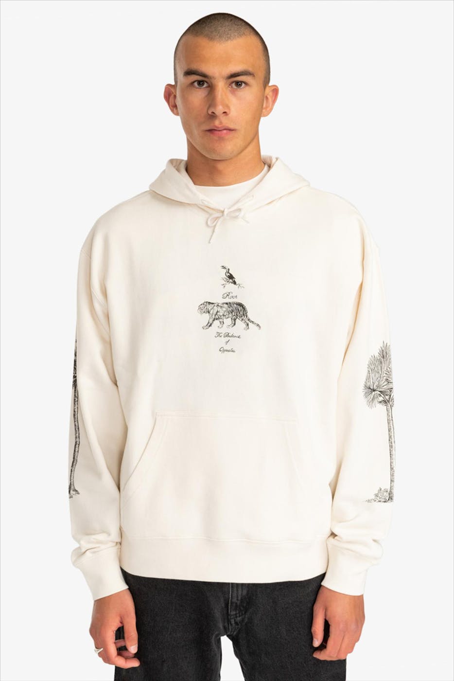 RVCA - Ecru Tiger Style hoodie