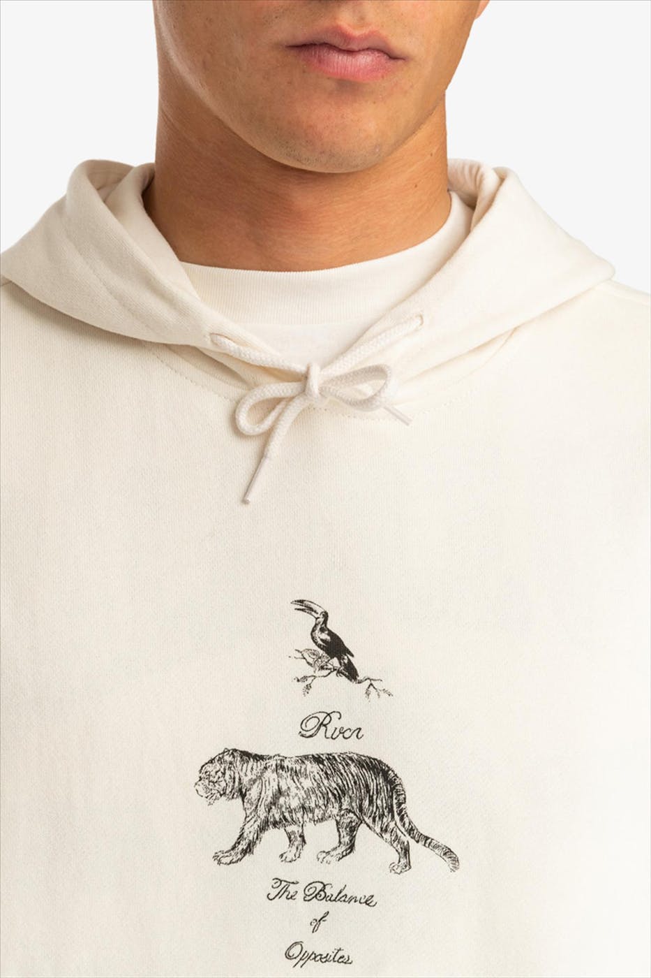 RVCA - Ecru Tiger Style hoodie