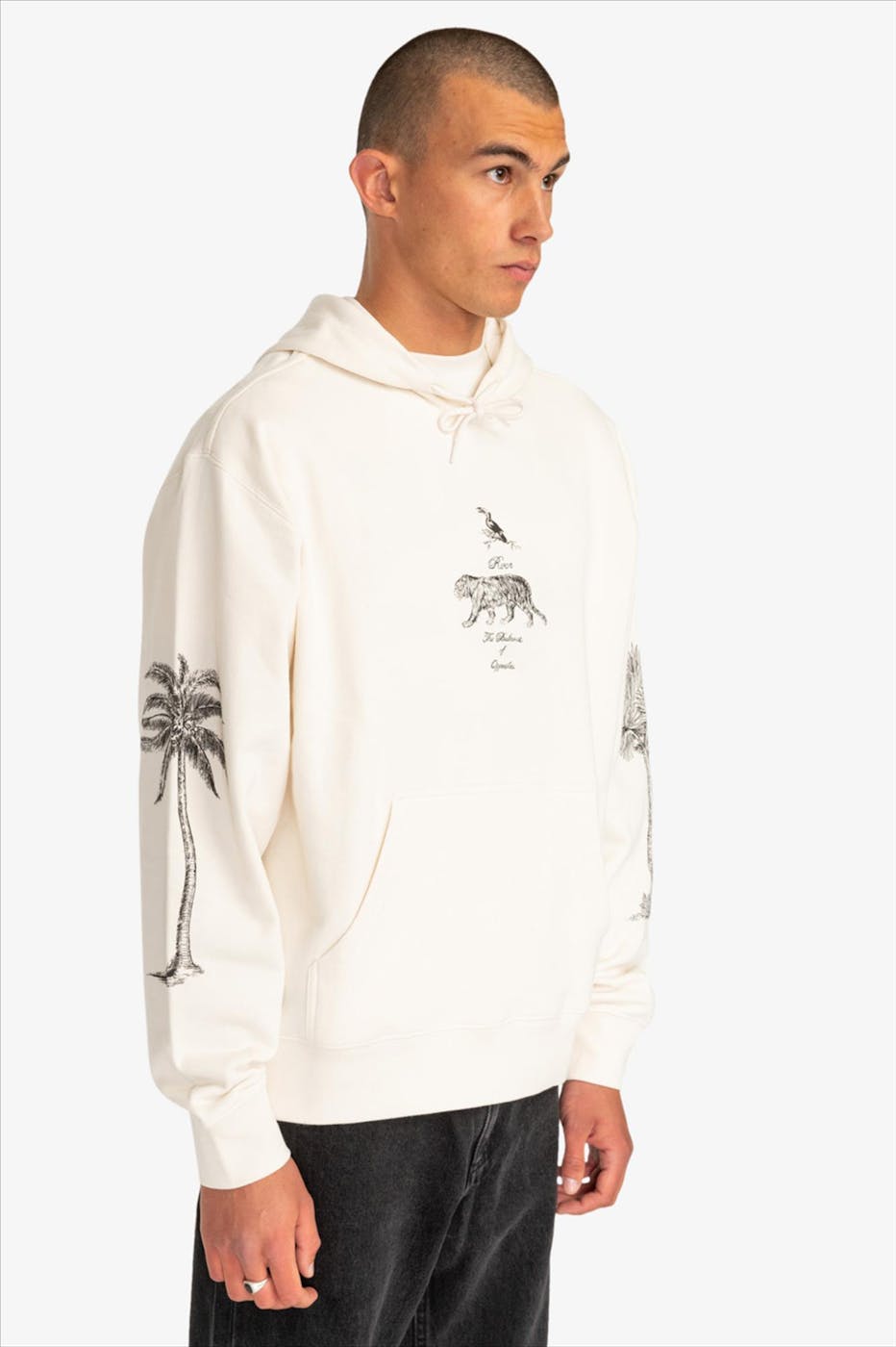 RVCA - Ecru Tiger Style hoodie
