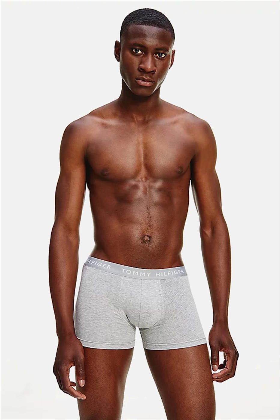 Tommy Hilfiger Underwear - Wit-grijs-zwarte 3-pack Trunk boxershorts