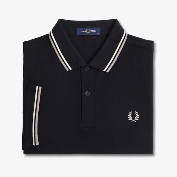 Fred Perry - Zwarte Twin Tipped polo