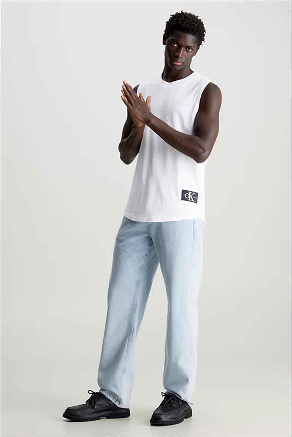 Calvin Klein Jeans - Witte Logo Patch tanktop
