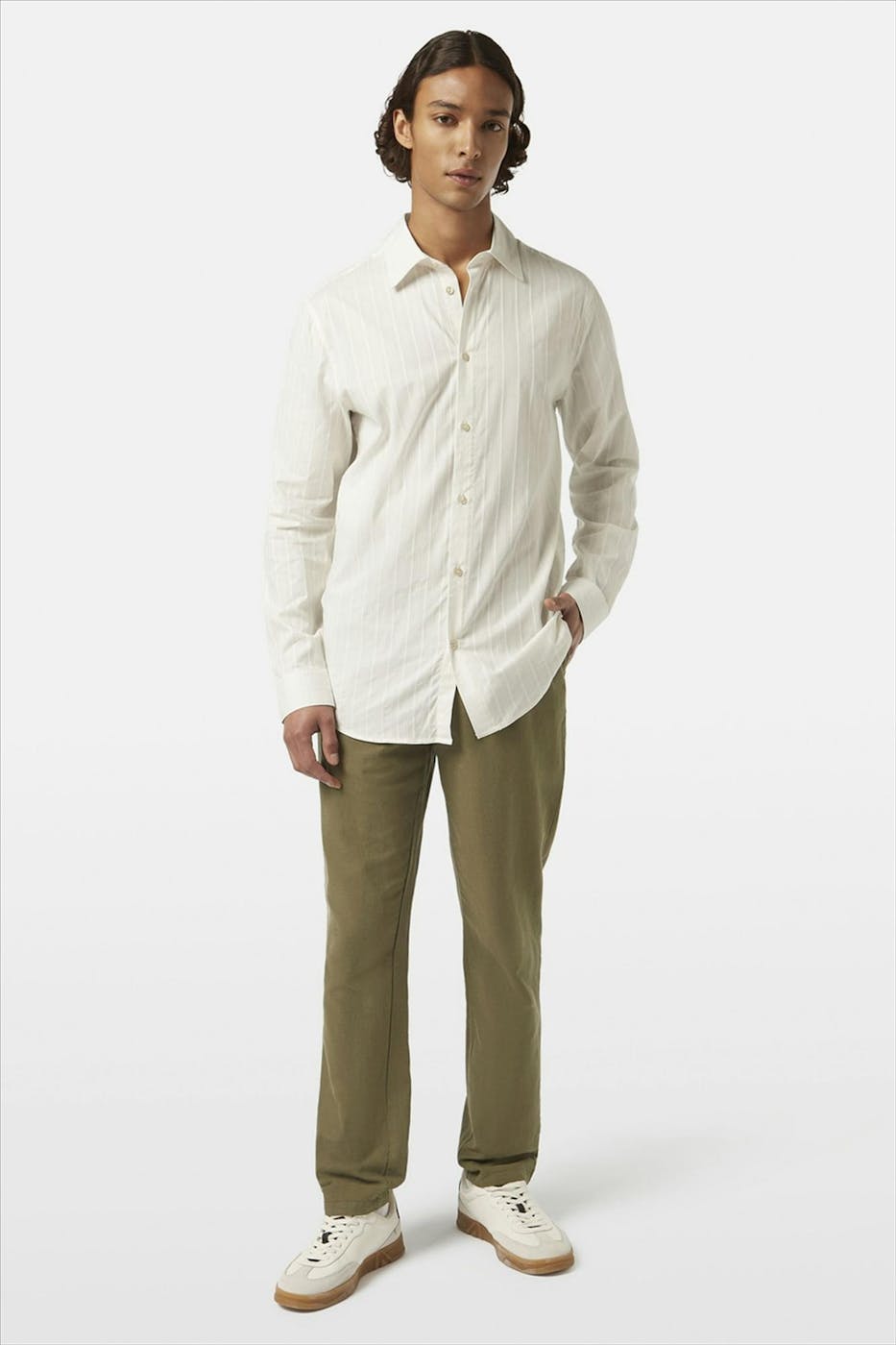 Scotch & Soda - Olijfgroene Warren Regular Straight broek