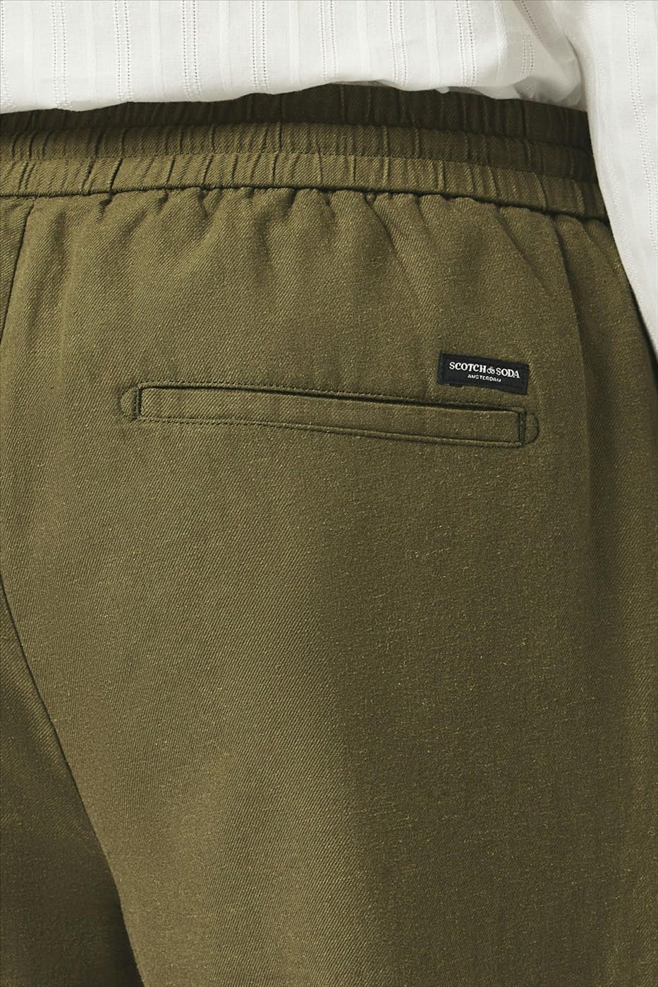 Scotch & Soda - Olijfgroene Warren Regular Straight broek