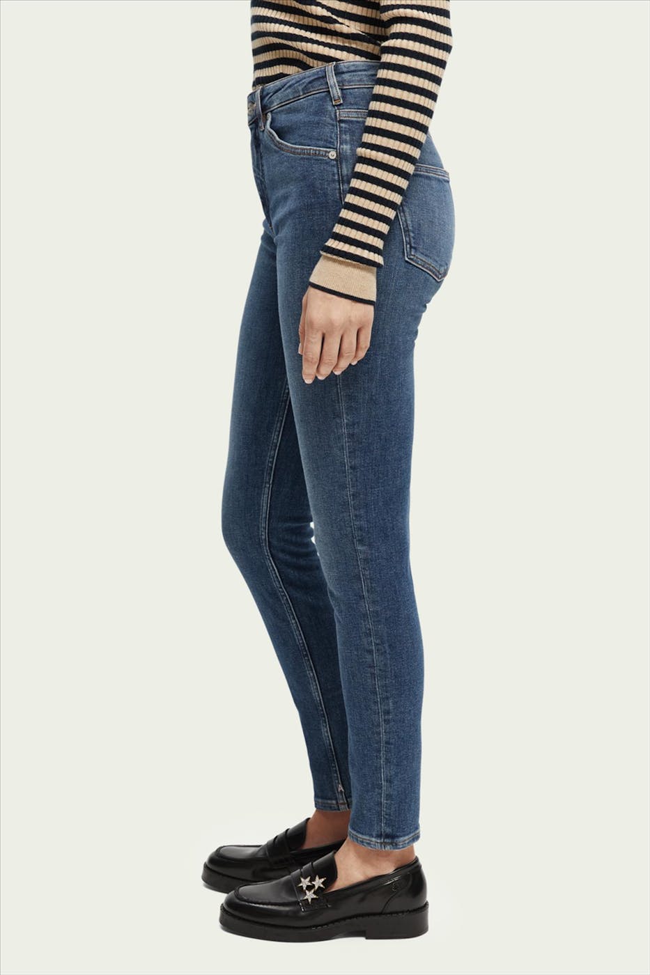 Scotch & Soda - Donkerblauwe Haut High Rise Skinny Fit jeans